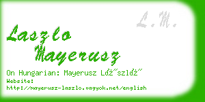 laszlo mayerusz business card